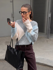 Geometric Argyle Sweater