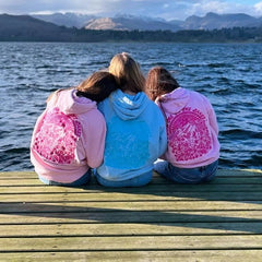 Floral Letter Embroidery Hooded Sweatshirt