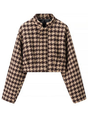Houndstooth patterned jacket