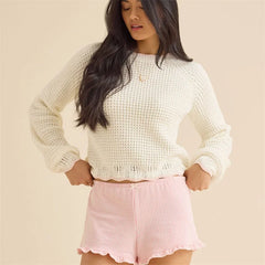 Long Sleeve Crewneck Knit Sweater