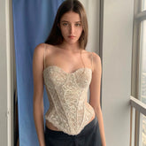 Lace Fishbone Corset Top