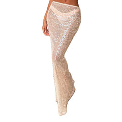 Sequined Sheer Maxi Skirt