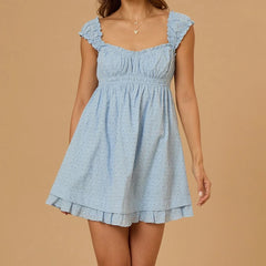 Ruffles Hem Babydoll A-line Mini Dress
