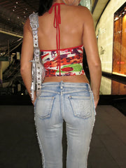 Printed Lace Patchwork Tank Top