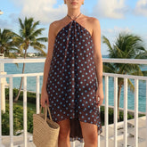 Halter Tie Flowy A-line Mini Dress