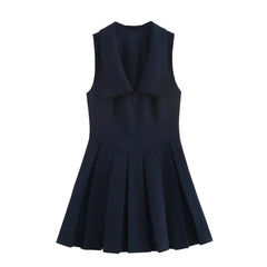 Collar Sleeveless Sleeveless Mini Dress