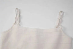 Spaghetti Strap Square Neck Bandage Maxi Dress