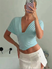V-Neck Bandage Tie up Tank Top