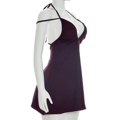 Ruched Strappy Mini Dress