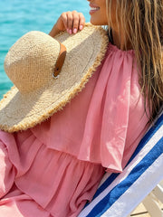 Ruffled Layred Halter Sleeveless Mini Dress