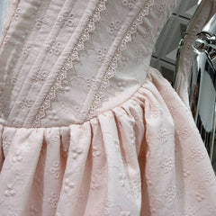 Embroidery Lace-up Crossover Strap Mini Dress