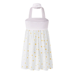 Striped Mixed Print Strapless Mini Dress With Scarf