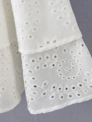 White Ruffles Cake Mini Dress