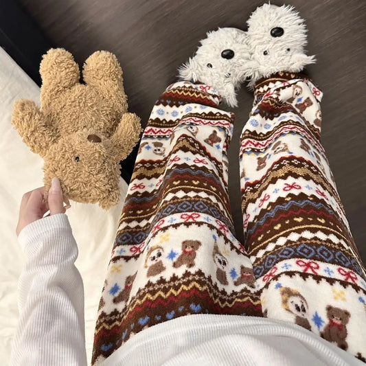 Christmas Pattern Plush Sweatshirt
