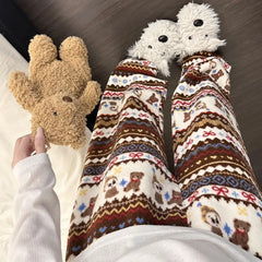 Christmas Pattern Plush Sweatshirt
