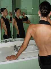 Backless Halter Sequin Patchwork Maxi Dress