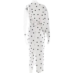 Polka Dot Ring Neck With Removable Sleeve Midi Dress
