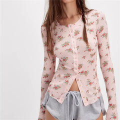 Button Up Waffle Knit Shirt