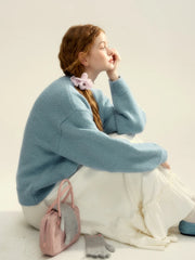 Blue Sheep Pattern Sweater