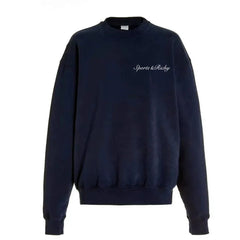 Navy Sporty & Rich Letters Printed Sweatshirt