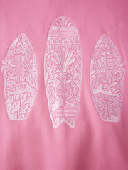 Surf Board Embroidered Hoodie - Loose Fit Pullover