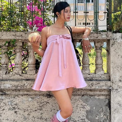 Pink Stain Strapless Mini Dress