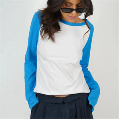 Color Block Raglan Long Sleeve T-Shirt