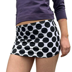 Polka Dot Pencil Mini Skirt