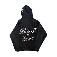 Black Born a Brat Hoodie And Jogger’s Set