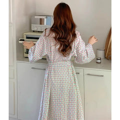 Printed Long Sleeve Night Gown Robe