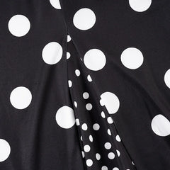 Polka Dot Print Patchwork Maxi Skirt