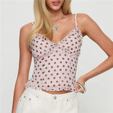 Pink Polka Dot Cami Top