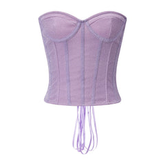 Sequin Strapless Corset Top