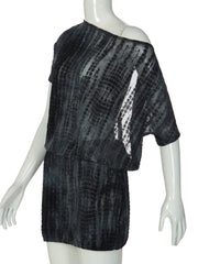 Tie Dye One Shoulder Open Back Mini Dress