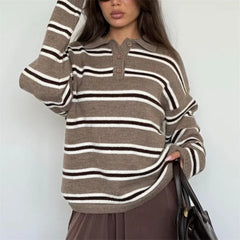 Striped Knitted Sweatshirt