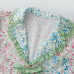 Bow Tie Floral Shirt And Shorts Set