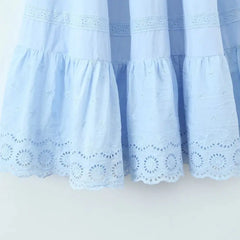 Smocked Ruched Tie Up Strappy Maxi Dress