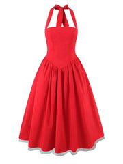 Halter Tulle Flare Maxi Dress