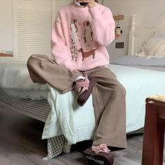 Pink Fuzzy Dog Sweater