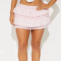 Low Rise Ruffle Frill Tiered Bloomer Mini Skort