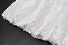 White Satin Halter Off-shoulder Mini Dress