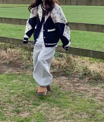 Print Knitted Cardigan