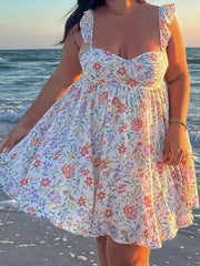 Babydoll Ruffle Strap Short Dress