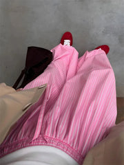 Striped Drawstring Puff Pants