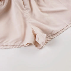 Satin Off Shoulder Lantern Sleeve Ruffled Mini Dress