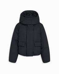 Hooded Padded Stand Collar Coat