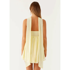 Babydoll Mini Tube Dress with Scarf