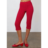 Textured Pattern Cropped Leggings