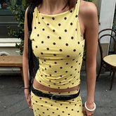 Polka Dot Print Tank Top