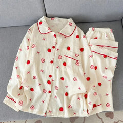 Dachshund Kawaii Print Pajama Set